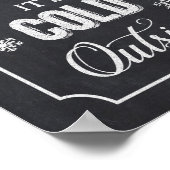 Baby Het is koud buiten winterbord Poster (Hoek)