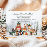 Baby Het is Koud Buiten Winterbos Baby shower Kaart<br><div class="desc">Verwelkom je kleine beestje met deze schattige baby shower-uitnodiging met een groep schattige bosdieren en een ijzig boslandschap in elegant gedempte vakantiekleuren. Elke uitnodiging wordt geleverd met een bijpassend rugpatroon, maar u kunt een extra foto toevoegen aan de achterkant als u dat verkiest door op de knop "Aanpassen" te klikken....</div>