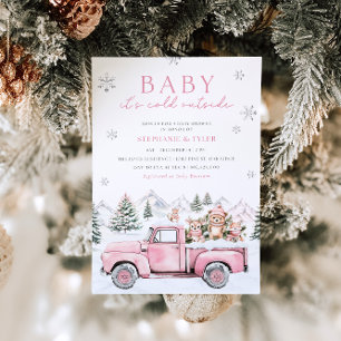 Baby Het is Koud Buiten Winterbos Baby shower Kaart