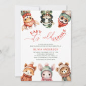 Baby Het is Koud Buiten Winterbos Baby shower Kaart (Voorkant)