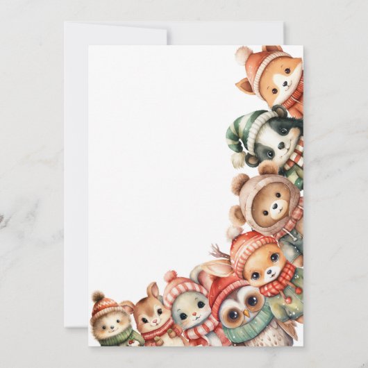 Baby Het is Koud Buiten Winterbos Baby shower Kaart (Achterkant)