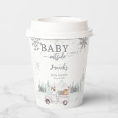 Baby Het is Koud Buiten Winterbos Baby shower Papieren Bekers (Achterkant)