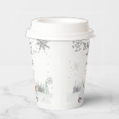 Baby Het is Koud Buiten Winterbos Baby shower Papieren Bekers (Rechts)