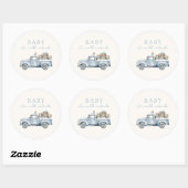 Baby Het is Koud Buiten Winterbos Baby shower Ronde Sticker (Vel)