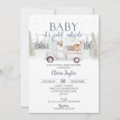 Baby Het is koud buiten, winterdieren Baby shower Kaart (Voorkant)