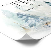 Baby het is koud buiten winterkaarten en geschenke poster (Hoek)