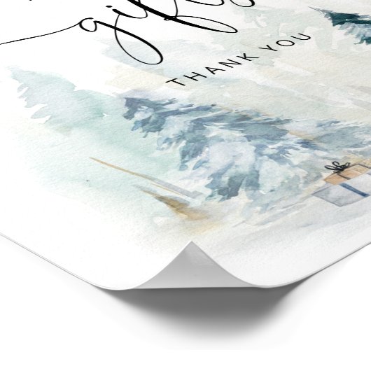 Baby het is koud buiten winterkaarten en geschenke poster (Hoek)