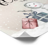 Baby het is koud buiten winterkaarten en geschenke poster (Hoek)