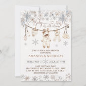 Baby Het is koud buiten winterkleding Baby shower Kaart (Voorkant)