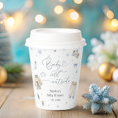 Baby Het is koud buiten winterkleding Baby shower Papieren Bekers