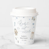 Baby Het is koud buiten winterkleding Baby shower Papieren Bekers (Voorkant)
