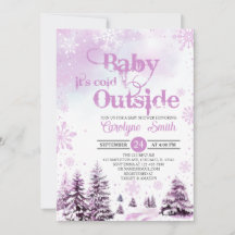 Baby het is Koud Buiten Wintermeisje Baby shower