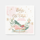 Baby Het is koud buiten winterslaap Baby shower N Servet (Voorkant)