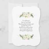 Baby het is koud buiten Wit bloemenbaby shower Kaart (Achterkant)