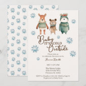 Baby Het is koud buiten Woodland Animal Kaart (Voorkant / Achterkant)