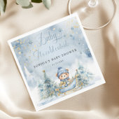 Baby Het is koud Buiten Woodland Beer Papier serve Servet
