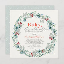 Baby Het is Koud Buiten Wreath Baby shower per pos