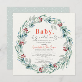 Baby Het is Koud Buiten Wreath Baby shower per pos Kaart