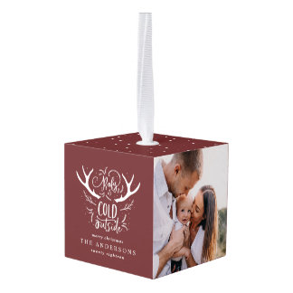 Baby het is koud hert multi foto kerstvakantie decoratie