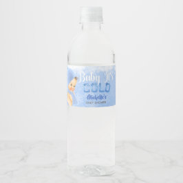 Baby Het Is Koud Sneeuwvlok Winter Blauwe Jongensd Waterfles Etiket