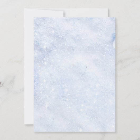 Baby Het Is Koud Sneeuwvlokken Winter Baby Borrel Kaart (Achterkant)