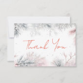 Baby Het is koud winter baby shower bedankje Kaart (Voorkant)