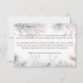 Baby Het is koud winter baby shower bedankje Kaart (Achterkant)