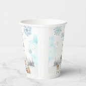 Baby Het is koud winterbos buiten Baby shower Papieren Bekers (Rechts)