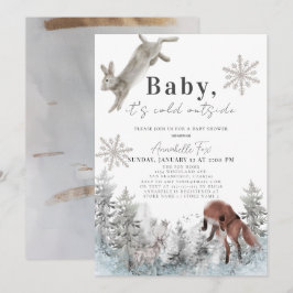 Baby Het is koude Baby shower voor winterdieren bu Kaart