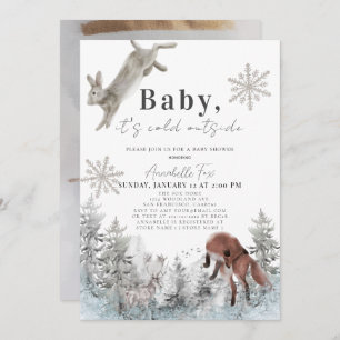 Baby Het is koude Baby shower voor winterdieren bu Kaart