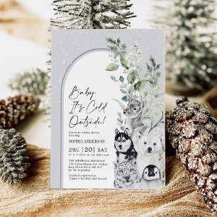 Baby Het is koude Baby shower voor winterdieren bu Kaart