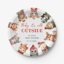 Baby Het is koude Baby shower voor winterdieren bu
