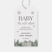 Baby Het is Koude Buiten Baby shower Favors Cadeaulabel (Achterkant)