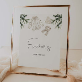 Baby Het is Koude Buiten Baby shower Favors Poster