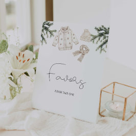 Baby Het is Koude Buiten Baby shower Favors Reclamebord Met Voetstuk