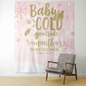 Baby Het is Koude buiten de achtergrond van het Ba Wandkleed (In situ)