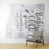 Baby Het is Koude buiten de achtergrond van het Ba Wandkleed (In Situ (horizontaal))