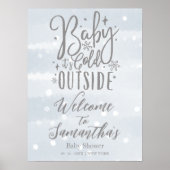 Baby Het is Koude Buiten het Welkomstteken van het Poster (Voorkant)