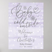 Baby Het is Koude Buiten het Welkomstteken van het Poster (Voorkant)