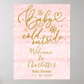 Baby Het is Koude Buiten het Welkomstteken van het Poster (Voorkant)