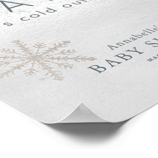 Baby Het is Koude Buiten het Welkomstteken van het Poster (Hoek)