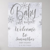 Baby Het is Koude Buiten het Welkomstteken van het Poster (Voorkant)