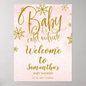 Baby Het is Koude Buiten het Welkomstteken van het Poster (Voorkant)