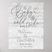 Baby Het is Koude Buiten het Welkomstteken van het Poster (Voorkant)