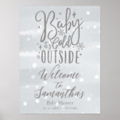 Baby Het is Koude Buiten het Welkomstteken van het Poster (Voorkant)