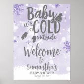 Baby Het is Koude Buiten het Welkomstteken van het Poster (Voorkant)