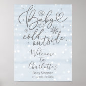 Baby Het is Koude Buiten het Welkomstteken van het Poster (Voorkant)