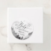 Baby Het is koude buitengrijze winterdouwer Bedankjes Labels (In situ)