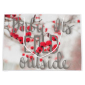 Baby Het is Koude Buitenkaartzak Groot Cadeauzakje (Voorkant)