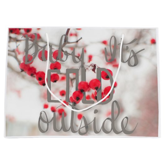 Baby Het is Koude Buitenkaartzak Groot Cadeauzakje (Voorkant)